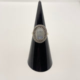 Sterling Silver Moonstone Size 9 Ring