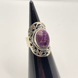 Sterling Silver Purple Turquiose Ring Size 7