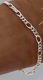 Sterling Silver Cuban Figaro Bracelet