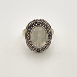 Sterling Silver Moonstone Size 9 Ring