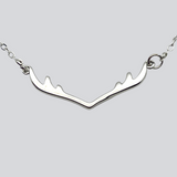 Silver Antler Necklace