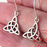 Sterling Silver Celtic Knot Drop Earrings