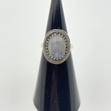 Sterling Silver Moonstone Size 9 Ring