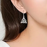 Sterling Silver Celtic Knot Drop Earrings