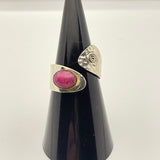 Sterling Silver Ruby Ring Size 10-13