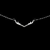 Silver Antler Necklace