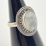 Sterling Silver Moonstone Ring Size 9