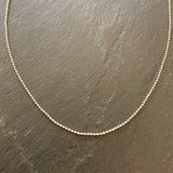 Sterling Silver Small Ball Chain Necklace 16”