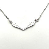 Silver Antler Necklace
