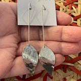 Handmade Hammered Sterling Silver Tear Drop Earrings