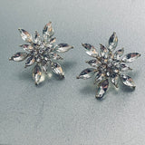 Snowflake Sparkling Crystal Stud Earrings