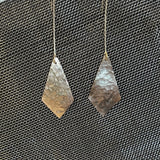 Handmade Hammered Sterling Silver Kite S Drop Earrings