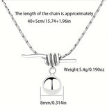 Sterling Silver Wrap Wire Ball Punk Necklace