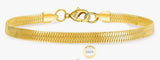 Gold Vermeil Sterling Silver Flat Snake Bracelet
