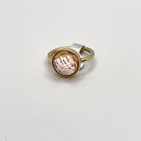 Sterling Silver Ring With Smokey Pink Stone (8)