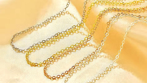 Rose Gold Vermeil Sterling Silver Slider Necklace