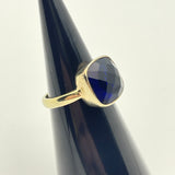 Sterling Silver Ring With Sapphire-Blue Stone  (8)
