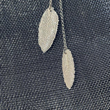 Sterling Silver Designer Hand-made unique Silver 2 Leaf Slider Necklace