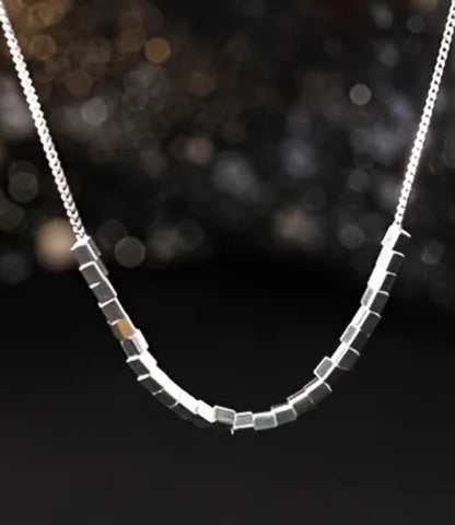 Sterling Silver Little Blocks Necklace