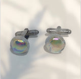 Cufflinks hand made glass