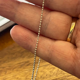 Sterling Silver Small Ball Chain Necklace 16”