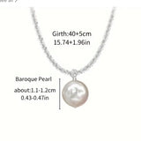 Sterling Silver Oh So Sparkly Coin Pearl Necklace