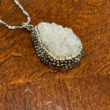 Druzy Pave Stones Necklace
