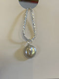 Sterling Silver Oh So Sparkly Coin Pearl Necklace