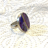 Sterling Silver Purple Turquoise ring Size 8/9