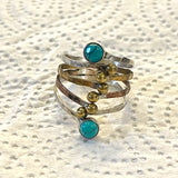 Sterling Silver Purple Turquoise ring Size 10-11