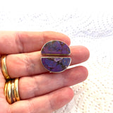 Sterling Silver Purple Turquoise ring Size 8/9