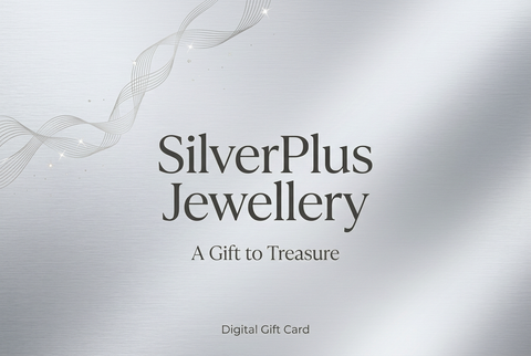 SilverPlus Jewellery gift card with a metallic silver background