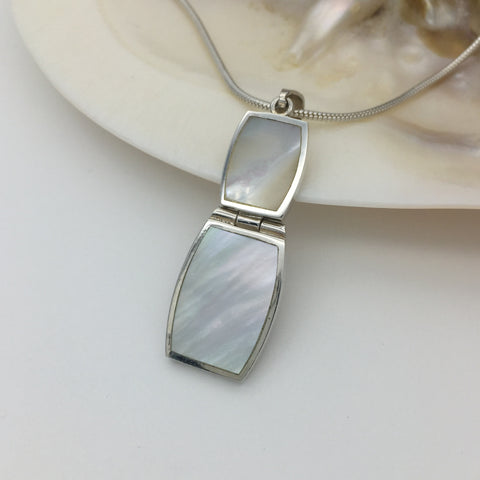 Sterling Silver Inlaid Hinged Pendant
