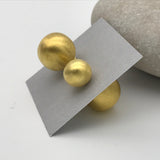 Front Back Solid Silver Copper/Gold Dipped Earrings