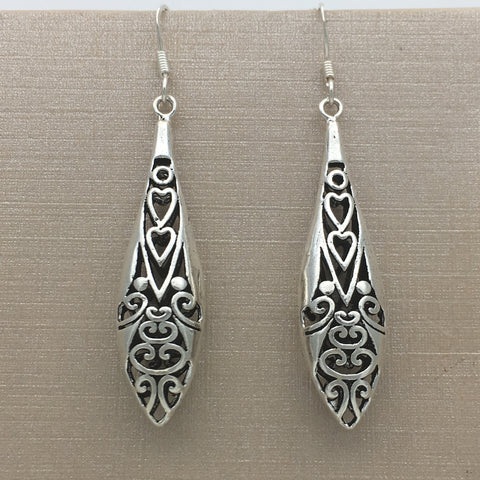 Curved Pointed Drop Earrings