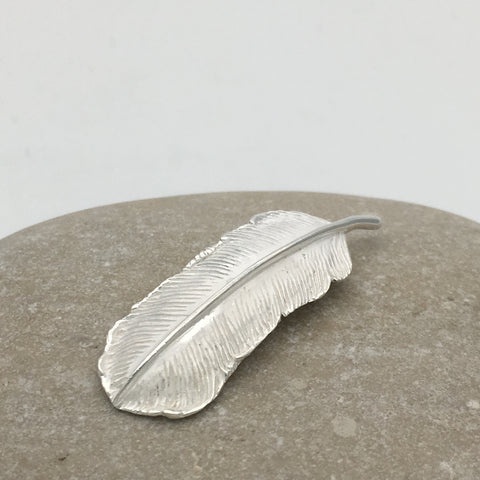 Brushed Feather Pendant