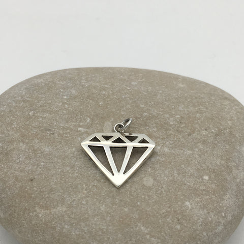 Large Open Diamond Cut Pendant