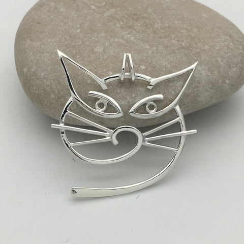 Large Cat Face Pendant