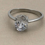 Diamond 9mm Oval Solitaire Ring