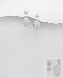 Oval Flat Stud Drop Earrings