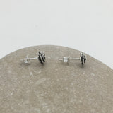 Rose flower stud earrings