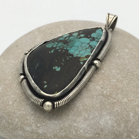 Turquoise Vintage with Twisted Wire Pendant