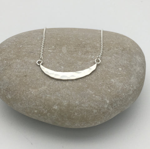 Hammered Crescent Necklace