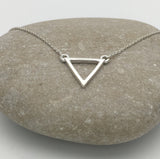 Sterling Silver Open Triangle Necklace