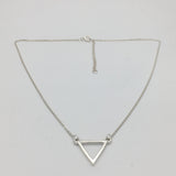 Sterling Silver Open Triangle Necklace