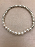 Sterling Silver Pearl with Silver Nuggets Bracelet