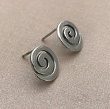 Sterling Silver Polished Swirl Stud Earrings