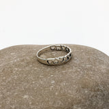 Sterling Silver Dainty Hearts Ring