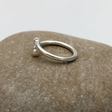 Sterling Silver Pearl Crossover Ring