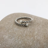 Crossover Twisted Pearl Ring